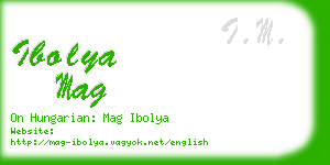 ibolya mag business card